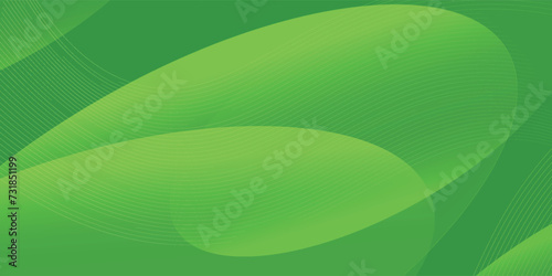 modern abstract green wavy shape banner.
