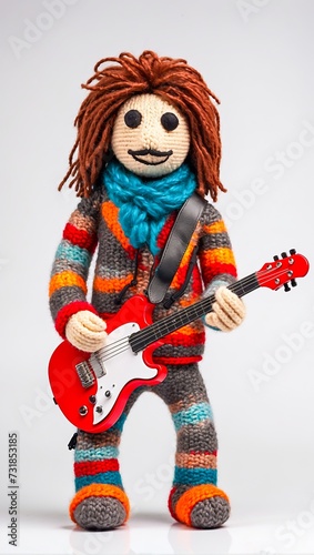 wool toy. Rock musician