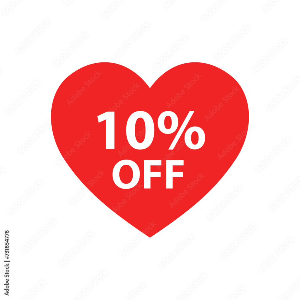 Red heart 10% off discount Red heart 10% off discount