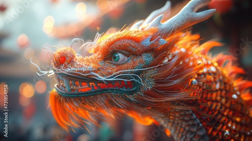 Mystical Majesty: Gazing Into the Azure Depths of a Dragons Intense Eyes © nataliya_ua