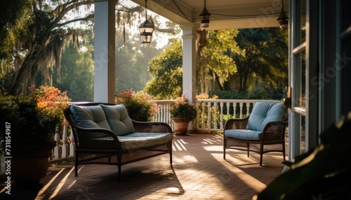 Porch With Chairs and Table