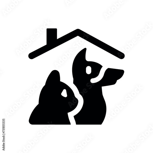 pet shelter icon vector illustration