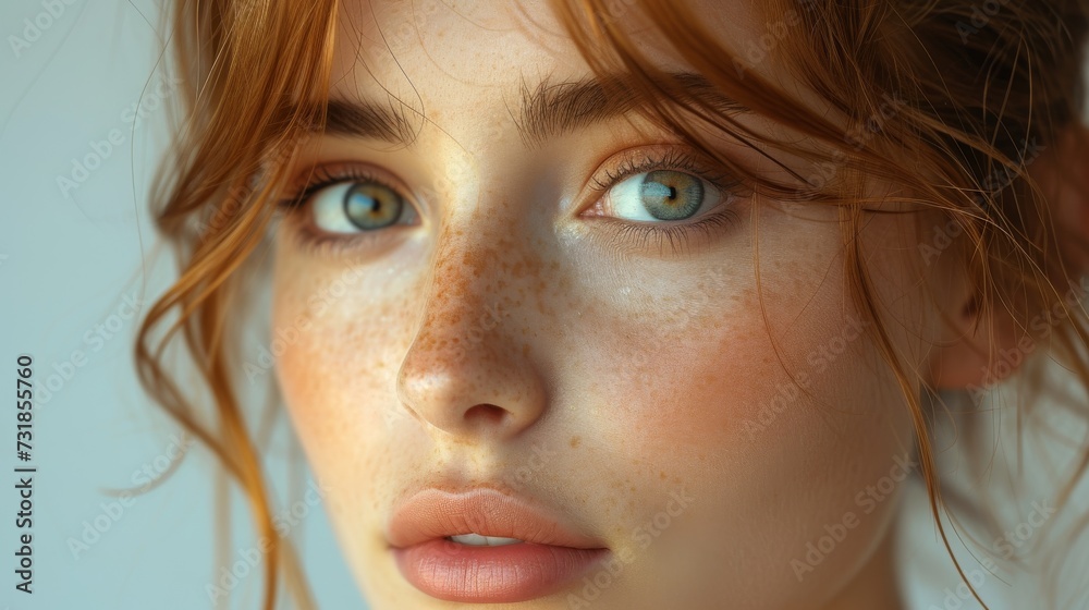Glimpses of a Freckled Muse. Generative AI.