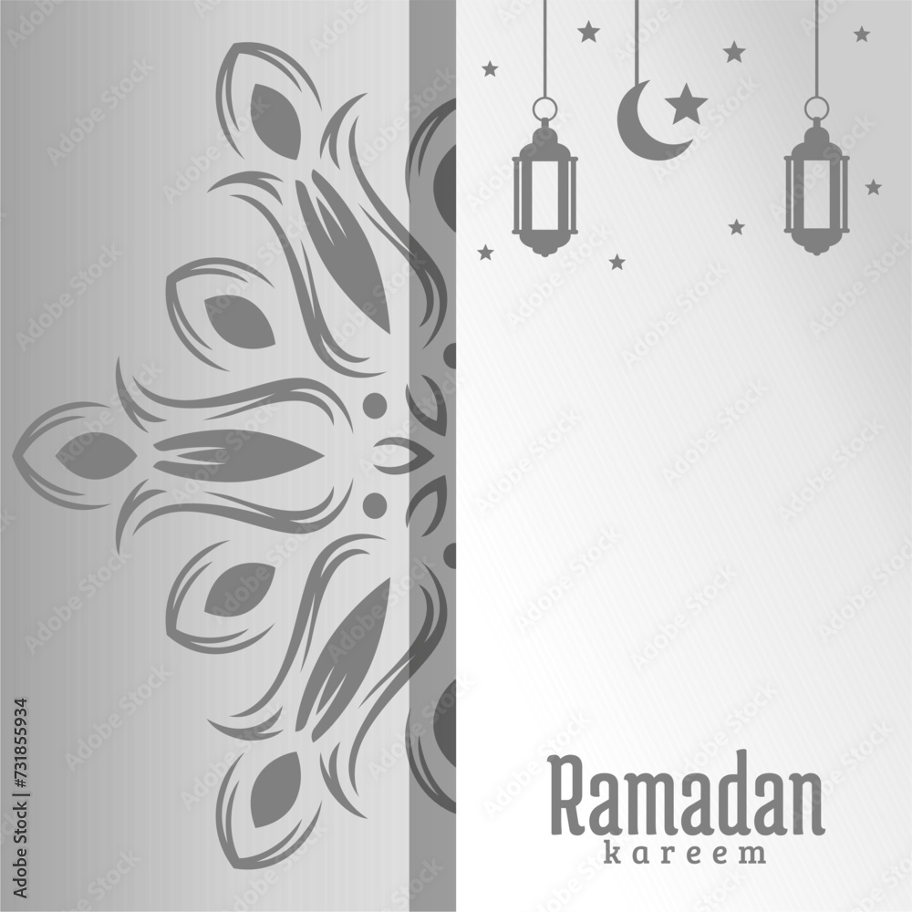 Obraz premium ramadan kareem islamic greeting card background vector illustration