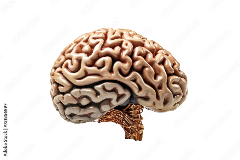 Human brain isolated on transparent background, for icon style. Human brain isolated on transparent background, for icon style.