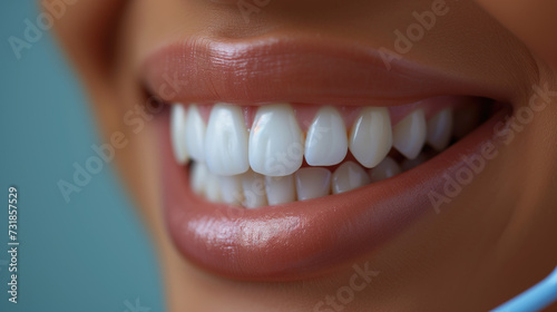 White teeth indicate healthy teeth and a clean oral cavity.