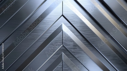 polished metal with arrow design background