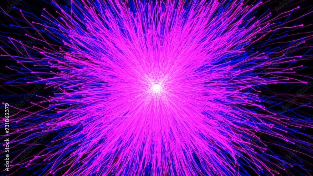 cool abstract digital computer light pattern. Pink magic explosion. A burst of vibrant light emanates from the center.