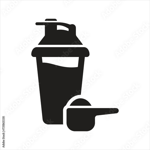 Protein shake icon. Protein powder icon