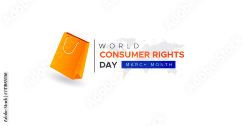 world consumer rights day. Vector design with the concept of celebrating world consumer rights day. March 15.