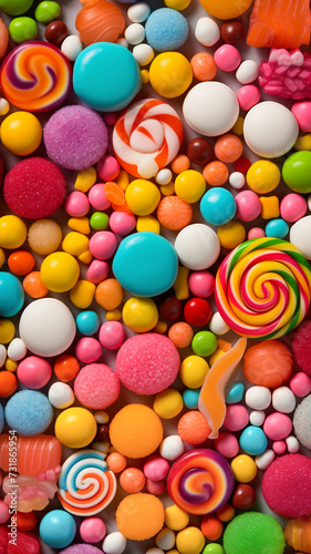 Close Up of Assorted Multicolored Candies