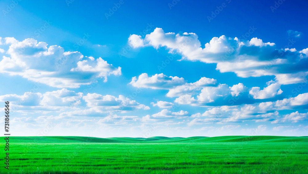 meadow, grassland, landscape,agriculture,lawn, field, sky, cloud, flower, nature, spring,Background image of a vast green field under a bright blue sky. bright green grass Receives light well The ba meadow, grassland, landscape,agriculture,lawn, field, sky, cloud, flower, nature, spring,Background image of a vast green field under a bright blue sky. bright green grass Receives light well The ba