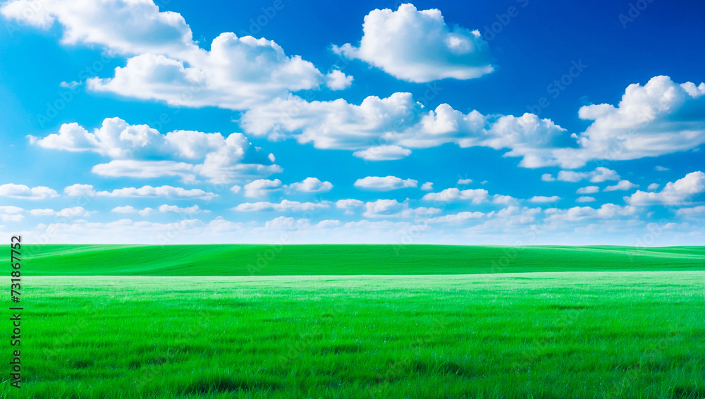 meadow, grassland, landscape,agriculture,lawn, field, sky, cloud, flower, nature, spring,Background image of a vast green field under a bright blue sky. bright green grass Receives light well The ba meadow, grassland, landscape,agriculture,lawn, field, sky, cloud, flower, nature, spring,Background image of a vast green field under a bright blue sky. bright green grass Receives light well The ba