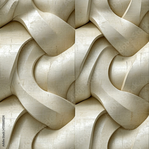 white braided Pattern Tile for seamless backgrounds and for filling surfaces in soft colors, ai generated