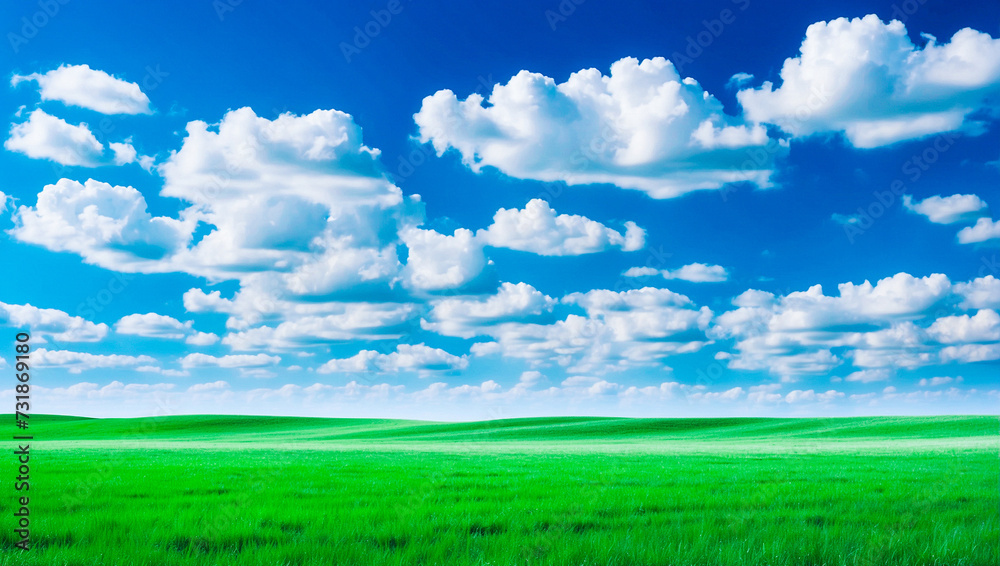 meadow, grassland, landscape,agriculture,lawn, field, sky, cloud, flower, nature, spring,Background image of a vast green field under a bright blue sky. bright green grass Receives light well The ba meadow, grassland, landscape,agriculture,lawn, field, sky, cloud, flower, nature, spring,Background image of a vast green field under a bright blue sky. bright green grass Receives light well The ba