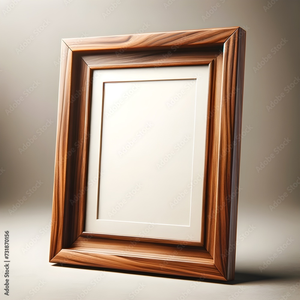 Walnut Picture Frame with White Mat - Premium Home & Office Decor Accessory - Elegant Wooden Frame Enhances Artwork Presentation