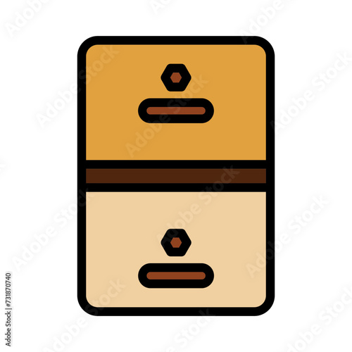 Box Logistics Cupboard Filled Outline Icon