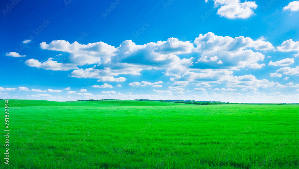 meadow, grassland, landscape,agriculture,lawn, field, sky, cloud, flower, nature, spring,Background image of a vast green field under a bright blue sky. bright green grass Receives light well The ba meadow, grassland, landscape,agriculture,lawn, field, sky, cloud, flower, nature, spring,Background image of a vast green field under a bright blue sky. bright green grass Receives light well The ba