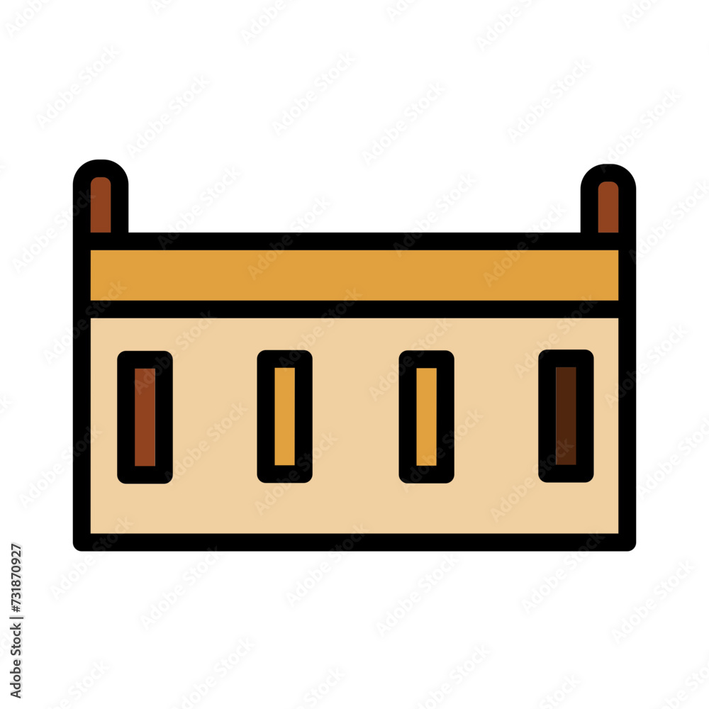 Cargo Container Freight Filled Outline Icon Cargo Container Freight Filled Outline Icon