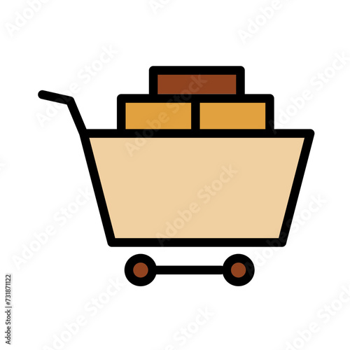 Onlinestore Store Trolly Filled Outline Icon
