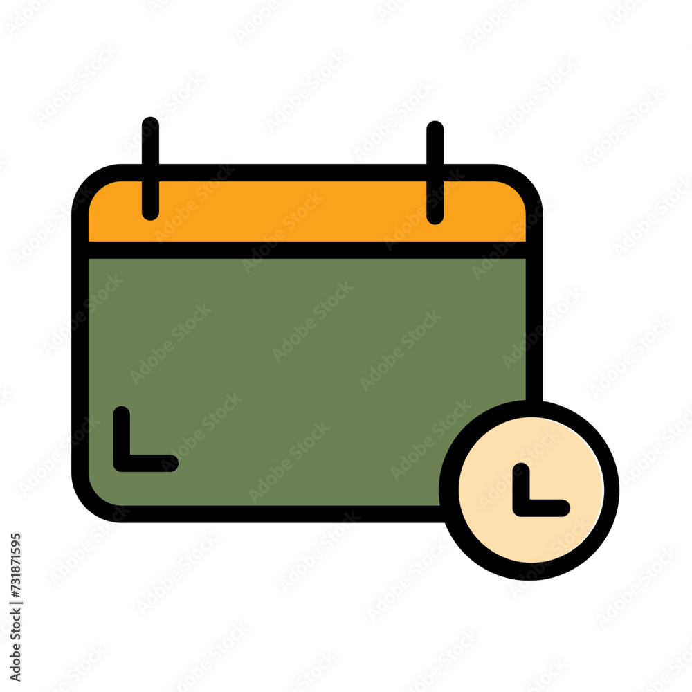 Birth Date Time Filled Outline Icon Birth Date Time Filled Outline Icon