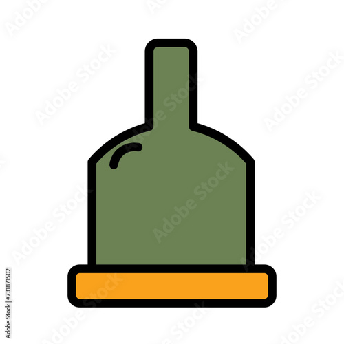 Baby Nipple Teat Filled Outline Icon