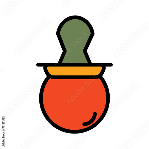 Baby Nipple Teat Filled Outline Icon