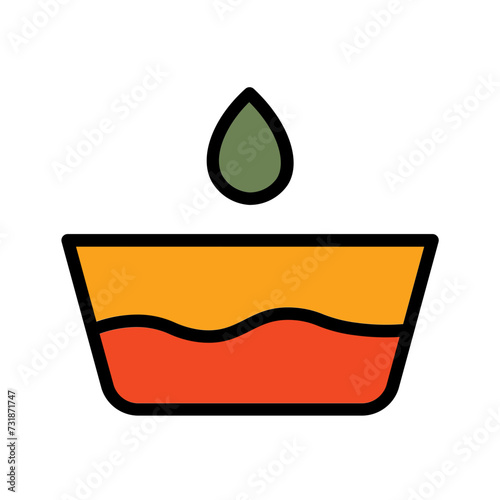 Water Liquid Plate Filled Outline Icon