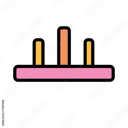 Electric Socket Stub Filled Outline Icon