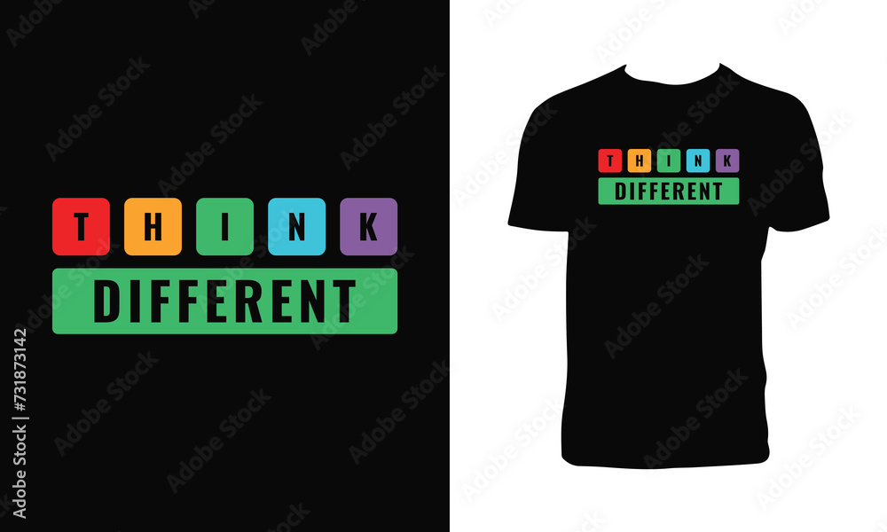 Think Different Creative Typography T Shirt Design