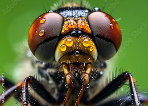 Sylvatica dragonfly: macro photo with an expressive look © Aleksandr