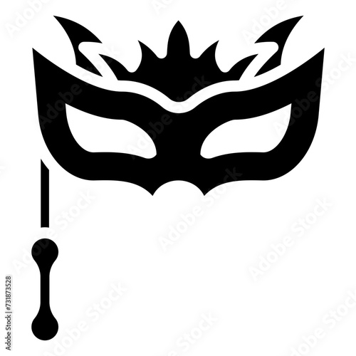 Masquerade Mask glyph icon, related to carnival, festival theme, best for UI, UX kit, web and app development