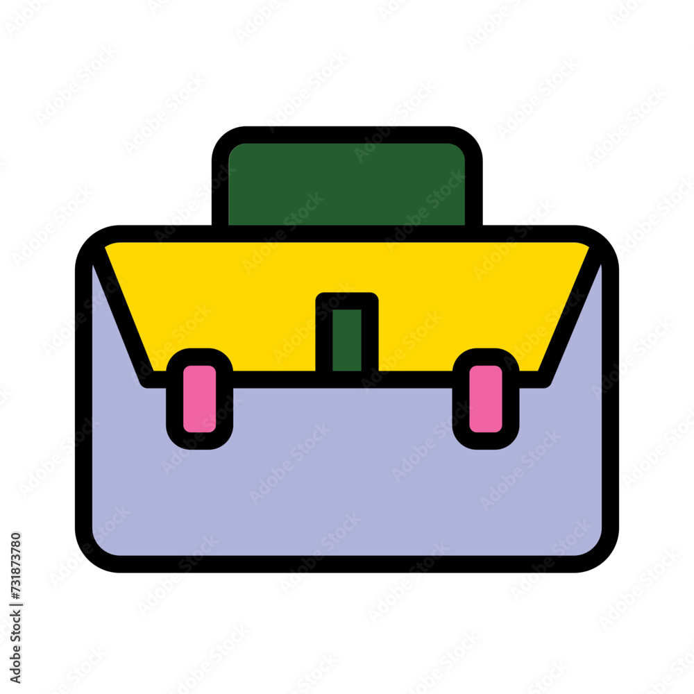Bag School Study Filled Outline Icon