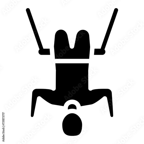 Trapeze Artist glyph icon, related to carnival, festival theme, best for UI, UX kit, web and app development