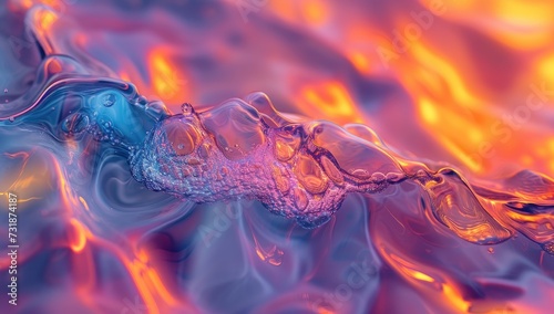 Colorful abstract background. Close-up view of the surface of the water.