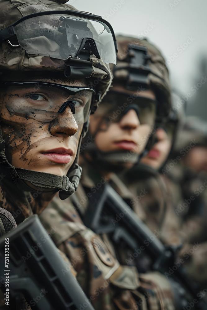 Close-up shots of soldiers in action during peacekeeping missions Close-up shots of soldiers in action during peacekeeping missions