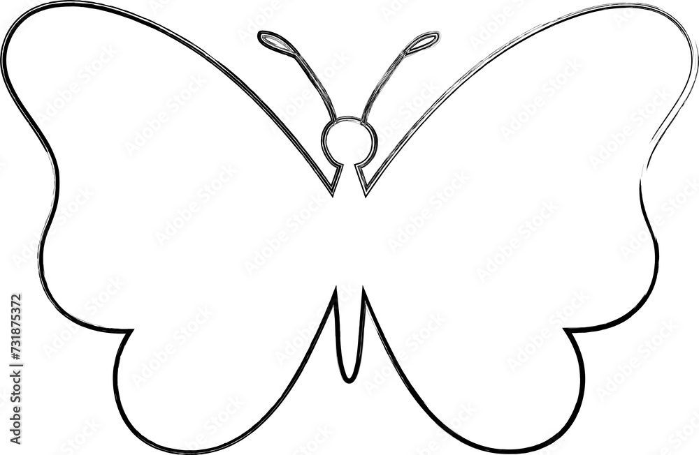 Butterfly drawing for decoration and holiday. Butterfly drawing for decoration and holiday.