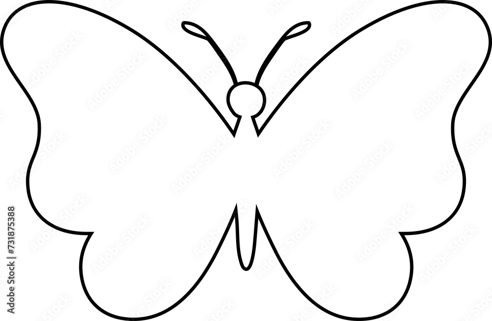 Butterfly drawing for decoration and holiday. Butterfly drawing for decoration and holiday.