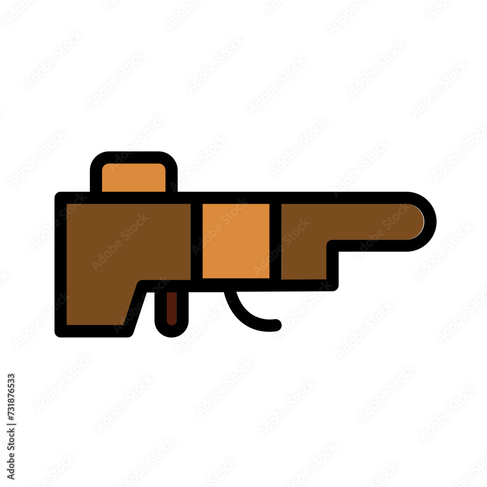 Rifle Weapon Weapons Filled Outline Icon