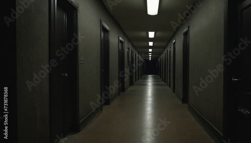 spooky dark corridor 