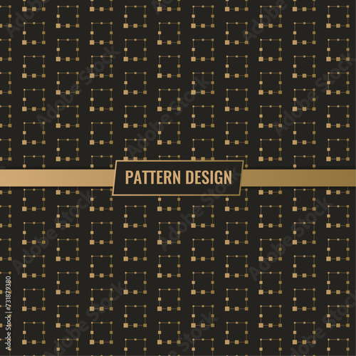 Vector seamless geometric golden pattern background. Abstract endless repeating texture for duvet cover, cloth, phone case, mask, wallpaper and carpet