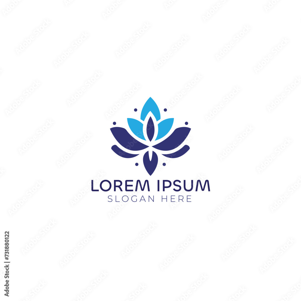 Linear lotus icon. Lotus logo vector template design Linear lotus icon. Lotus logo vector template design
