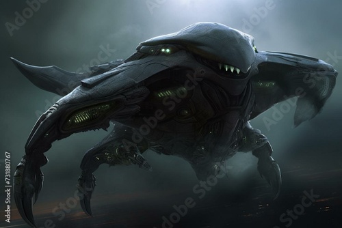 sinister extraterrestrial fighter. Generative AI