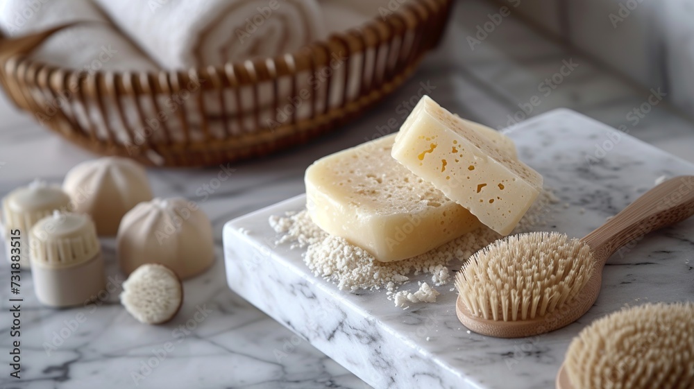 Eco-Friendly Bath Essentials on Marble
Eco-Friendly Bath Essentials on Marble