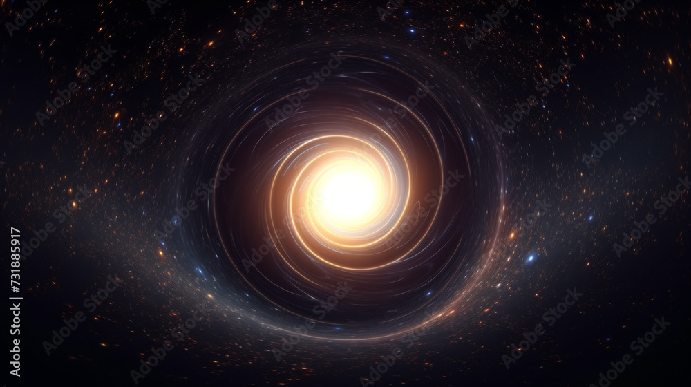 우주의 심연, 블랙홀을 둘러싼 별빛의 궤적