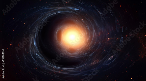 우주의 심연, 블랙홀을 둘러싼 별빛의 궤적