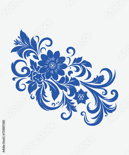 floral ornament vector