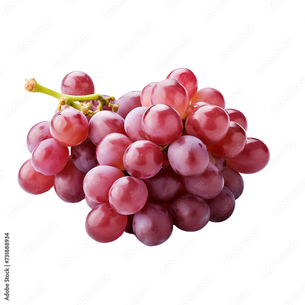 Fototapeta premium Grapes isolated on a transparent background.