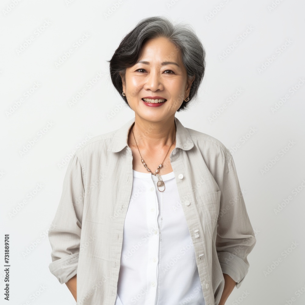 Portrait of a smiling elderly Asian woman suitable for lifestyle or healthcare industries Portrait of a smiling elderly Asian woman suitable for lifestyle or healthcare industries