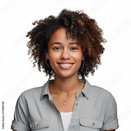 Portrait of a smiling young woman perfect for lifestyle and beauty industry